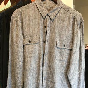 EUC Lucky Brand Heavy Linen work shirt Large